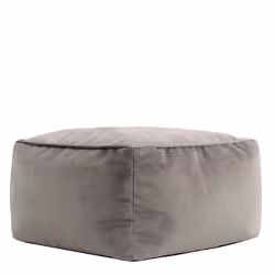 icon Amara Velvet Bean Bag Footstool, Charcoal Grey, Pouffe Footstool with Filling Included, Footrest, Bedroom, Living Room,  ...