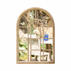 La Hacienda 55426 Rounded Arch Outdoor Mirror, stone effect, 97.0 cm*4.0 cm*67.0 cm