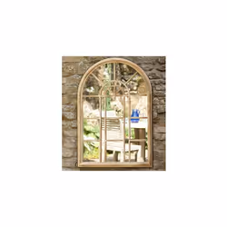 La Hacienda 55426 Rounded Arch Outdoor Mirror, stone effect, 97.0 cm*4.0 cm*67.0 cm