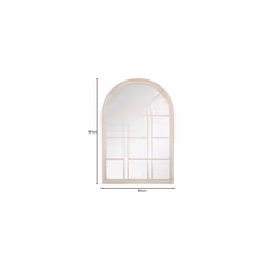 La Hacienda 55426 Rounded Arch Outdoor Mirror, stone effect, 97.0 cm*4.0 cm*67.0 cm