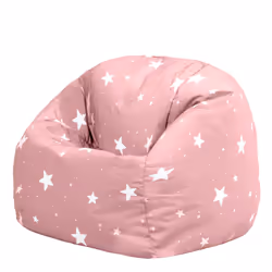 icon Star Print Kids Bean Bag, Pink, Kids Bean Bag Chair with Filling Included for Girls and Boys, Childs Chair, Beanbags for ...