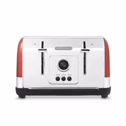 Morphy Richards Venture Red 4 Slice Toaster - Defrost Setting - High Lift Feature - 240133