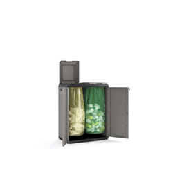 Keter Split Base Indoor Outdoor Multi purpose Recycling Cabinet Grey/Black