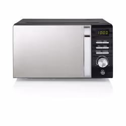 Swan SM22038LBN Symphony 20L Microwave with Glass Turntable, 5 Power levels & Defrost Setting, 700W, Black