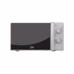 Beko MOC20100SFB Solo Microwave, Includes Auto-Defrost and 30 min Mechanical Timer, Silver Design, 20 L Capacity, 700 W Power