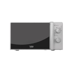 Beko MOC20100SFB Solo Microwave, Includes Auto-Defrost and 30 min Mechanical Timer, Silver Design, 20 L Capacity, 700 W Power