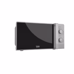 Beko MOC20100SFB Solo Microwave, Includes Auto-Defrost and 30 min Mechanical Timer, Silver Design, 20 L Capacity, 700 W Power