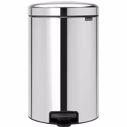 Brabantia 113987 Pedal Bin newIcon with Plastic Inner Bucket, 20 Litre - Brilliant Steel