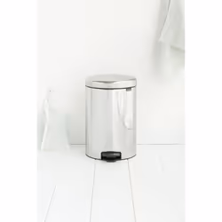Brabantia 113987 Pedal Bin newIcon with Plastic Inner Bucket, 20 Litre - Brilliant Steel