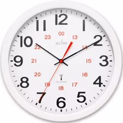 Acctim Wall Clock Radio Controlled 30cm White 74172, 30cm x 30 cm
