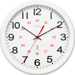 Acctim Wall Clock Radio Controlled 30cm White 74172, 30cm x 30 cm