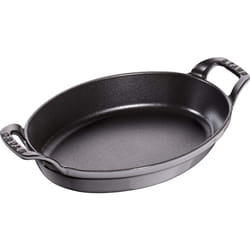 STAUB 40509-562-0 Oval Roasting Dish, 24 cm, Graphite Grey