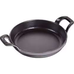 STAUB 40509-552-0 Cast Iron Round Roasting Dish, Grey, 16 cm
