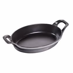STAUB Oval Roasting Dish, 21 cm, Graphite Grey