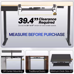 VIVO Extra Long Keyboard Tray Under Desk Pull Out with Extra Sturdy C Clamp Mount System, 86cm (102cm Including Clamps) x 28cm Slide-Out Platform