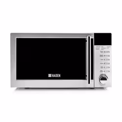 Haden 20L Digital Stainless Steel Microwave Oven - 800W, Compact Microwave, 5 Power Levels, Auto Defrost & Child Lock, Easy C ...