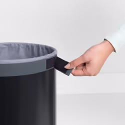 Brabantia - Laundry Bin - Cork Lid - Portable Laundry Bag Inside - Quick-drop Opening - Basket with Ventilation Holes - Non-Scratching Bottom -