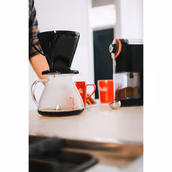 Melitta Molino Coffee Grinder, 1019-01, Electric Coffee Grinder, Flat Grinding Disc, Black/Red