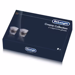 De'Longhi 5513296661-DLKC301 Delonghi DLKC301 Creamy Collection Double Walled Thermo Cappuccino Glasses, Set of 6, Dishwasher ...