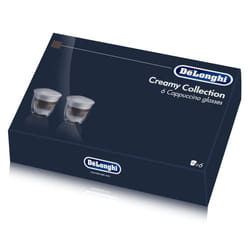De'Longhi 5513296661-DLKC301 Delonghi DLKC301 Creamy Collection Double Walled Thermo Cappuccino Glasses, Set of 6, Dishwasher Safe,Clear, 270