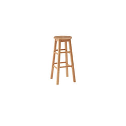 Premier Housewares Bar Stool/Tall/Breakfast Bar Stool/Wooden Stool/Traditional/Kitchen Stool/Wooden Bar Stools/with Footrest/Natural ? Height 74cm