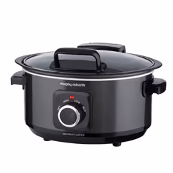 Morphy Richards 6.5L Sear and Stew Slow Cooker with Detachable Hinged lid, Shatter Resistant Aluminium Pot, 3 Heat Settings, ...