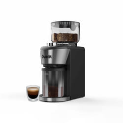 Dualit Burr Coffee Grinder - 35 Grind Settings - Adjustable Portion Control - Removable Stainless Steel Conical Burrs - Easy Cleaning - Safety