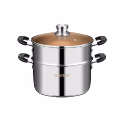 VENTION Steamer Cooking 22cm, Food Steamer Stainless Steel, Induction Steamer Saucepan, 3.6 l