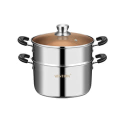 VENTION Steamer Cooking 22cm, Food Steamer Stainless Steel, Induction Steamer Saucepan, 3.6 l