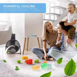 Air Pro 20" Floor Fan - Powerful Air Cooling & Circulating Fan with 3 Speed Setting & Adjustable Tilt - Indoor Home, Office, Gym Fan Quiet Portable