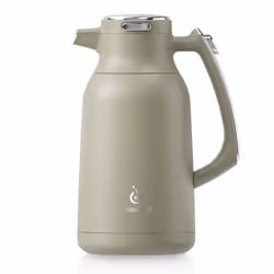 IDEUS Vacuum Insulated Coffee Carafe, 68 oz (2 Liters) Stainless Steel Milk Jug Thermal Tea Pot Hot & Cold Water Beverage Dis ...