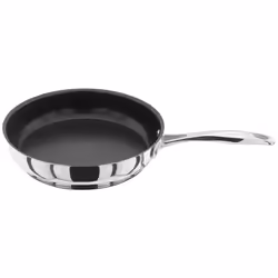 Stellar Profile Non-Stick Frying Pan Skillet, Large 26cm, Polished Stainless Steel, Teflon, Induction Ready, Oven & Dishwashe ...