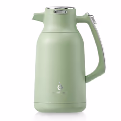 IDEUS Vacuum Insulated Coffee Carafe, 68 oz (2 Liters) Stainless Steel Milk Jug Thermal Tea Pot Hot & Cold Water Beverage Dis ...