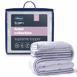 Silentnight Hotel Collection Mattress Topper Double Bed - Luxury Soft Silky Comfortable 5cm Thick Deep Mattress Protector Pad ...