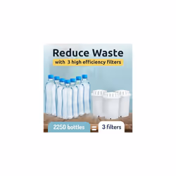 pH Recharge 3F Alkaline Countertop Water Filter Dispenser - 3.3 Gallons Water Jug Dispenser - Removes Fluoride Chlorine & Impurities - Improves Water