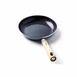 GreenPan Mayflower Healthy Ceramic Non-Stick 24 cm Frying Pan Skillet, Vintage Wood Handle, PFAS-Free, Induction, Smoky Blue, ...