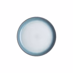 Denby - Azure Haze Blue Coupe Small Plates Set of 4 - Stoneware Ceramic Plates For Everyday Use - Dishwasher, Oven, Microwave, Freezer Safe - Blue,