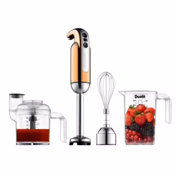 Dualit Copper Hand Blender Set | Handheld Stick Blender With Chopping Bowl, Whisk & 1L Measuring Jug | 700W Polished With Tur ...