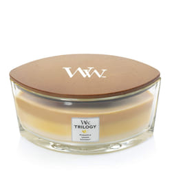 Woodwick Ellipse Trilogy Scented Candle with Crackling Wick | Fruits of Summer | Up to 50 Hours Burn Time Glass, Fruits of Summer