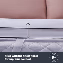 Silentnight Hotel Collection Mattress Topper Super King - Luxury Soft Silky Comfortable 5cm Thick Deep Mattress Protector Pad Cover with Deep Fit