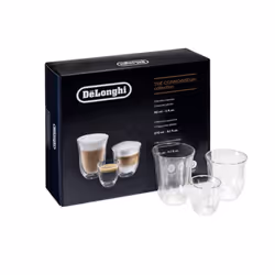 De'Longhi 5513296671 DLSC302 Delonghi Fancy Box 6er Set Thermo Glasses, Clear, 1L