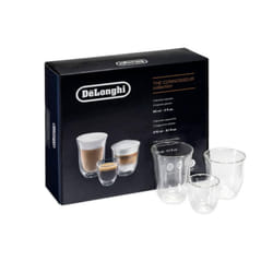 De'Longhi 5513296671 DLSC302 Delonghi Fancy Box 6er Set Thermo Glasses, Clear, 1L