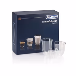 De'Longhi 5513296671 DLSC302 Delonghi Fancy Box 6er Set Thermo Glasses, Clear, 1L