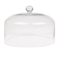 Olympia Glass Cake Stand Dome Lid, 285(Dia) x 200(H) mm, High Clarity Clear Glass, Protects Homemade Cakes Afternoon Tea Scones, Fits Base CS013 (sold
