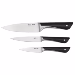 Tefal Jamie Oliver Kitchen Knives Set, 3 Pieces: Chef, Utility, Paring Knives, German Stainless Steel, Durable Sharp Blades, ...