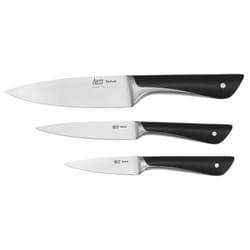 Tefal Jamie Oliver Kitchen Knives Set, 3 Pieces: Chef, Utility, Paring Knives, German Stainless Steel, Durable Sharp Blades, Comfortable Handles, for
