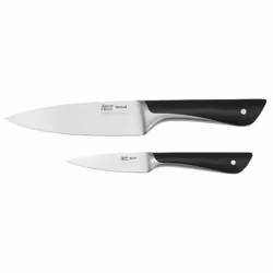 Tefal Jamie Oliver Kitchen Knives Set, 2 Pieces: Chef Knife, Paring Knife, German Stainless Steel, Durable Sharp Blades, Comf ...