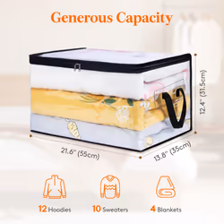 Lifewit 8 Pack Clear Clothes Storage Bags, 60L Plastic Blanket Storage Bags, Vinyl Foldable Moving Bags with Zipper, Closet Organizers and Storage