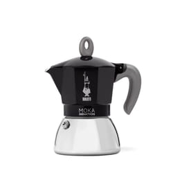 Bialetti New Moka Induction Induction Coffee Pot, 6 Cups, 280 ml, Aluminium, Black