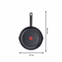 Tefal Day by Day On 24 cm Frying Pan, Non Stick, Aluminium, Black, All hobs Compatible excluding Induction, B56404AZ